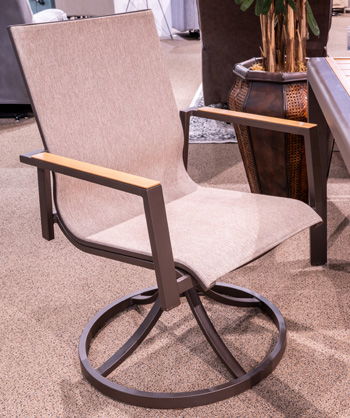 Carmel Highlands - Dark Brown - Sling Swivel Chair (Set of 2) - Urban Living Furniture (Los Angeles, CA)
