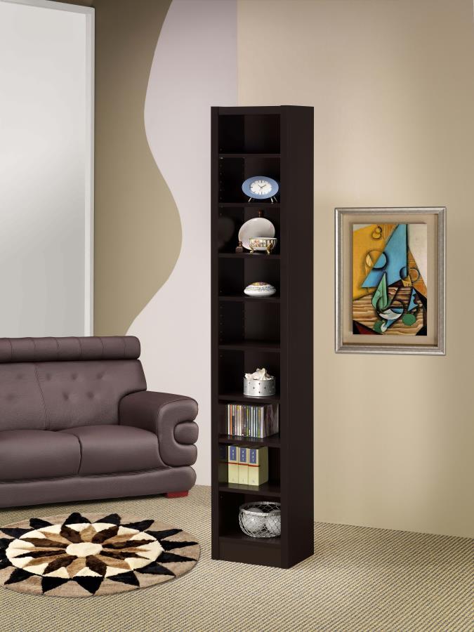 Eliam - 8-Shelf Bookcase - Cappuccino