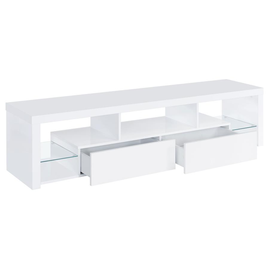 Jude - 2-Drawer Engineered Wood TV Stand - High Gloss White - Urban Living Furniture (Los Angeles, CA)