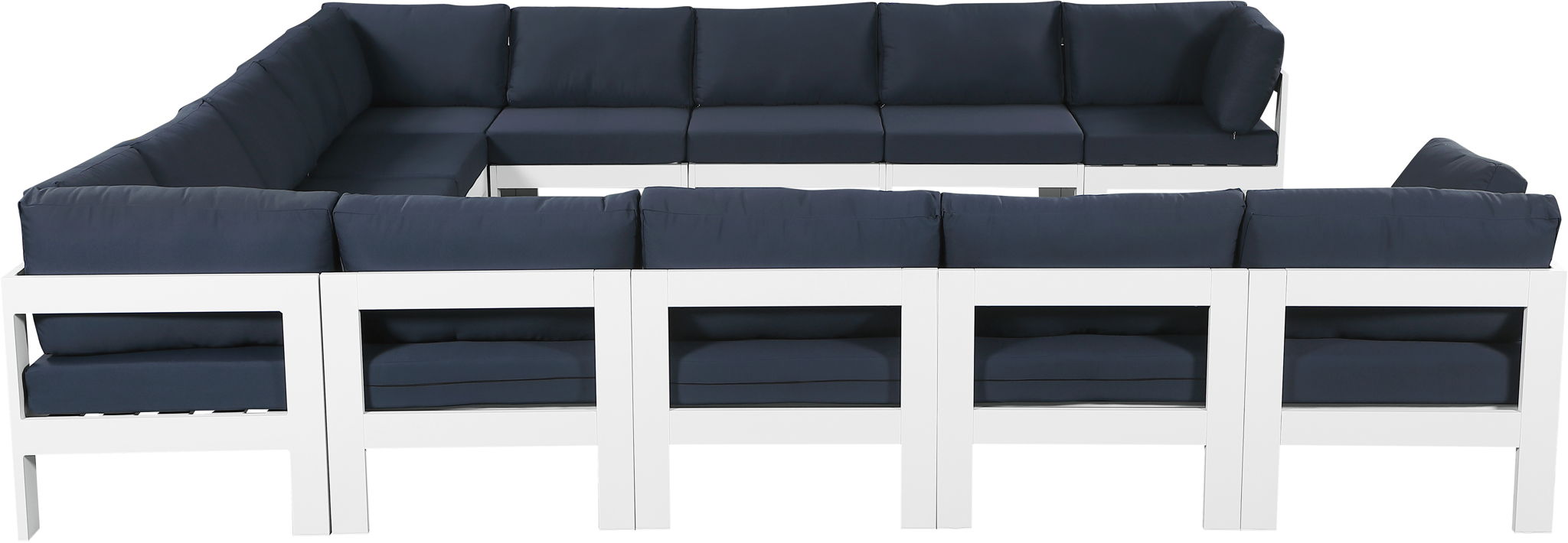 Nizuc - Outdoor Patio 13 Piece Modular Sectional With White Frame - Urban Living Furniture (Los Angeles, CA)