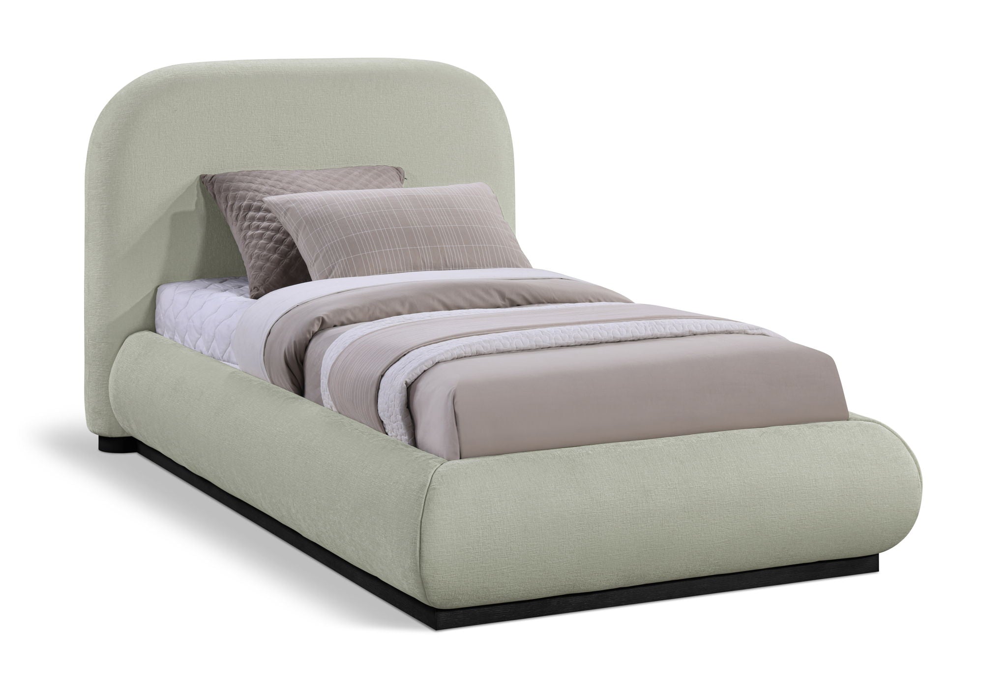 Vaughn - Chenille Bed With Black Base - Urban Living Furniture (Los Angeles, CA)