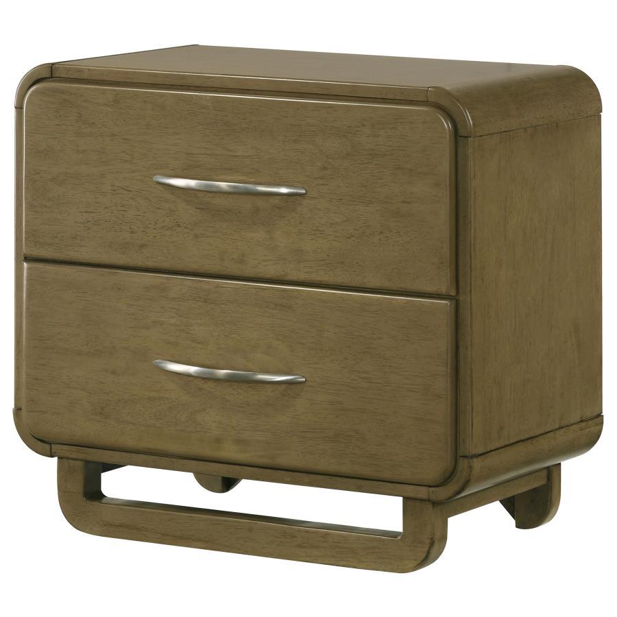 Amsbury - 2-Drawer Nightstand Bedside Table - Nutmeg - Urban Living Furniture (Los Angeles, CA)