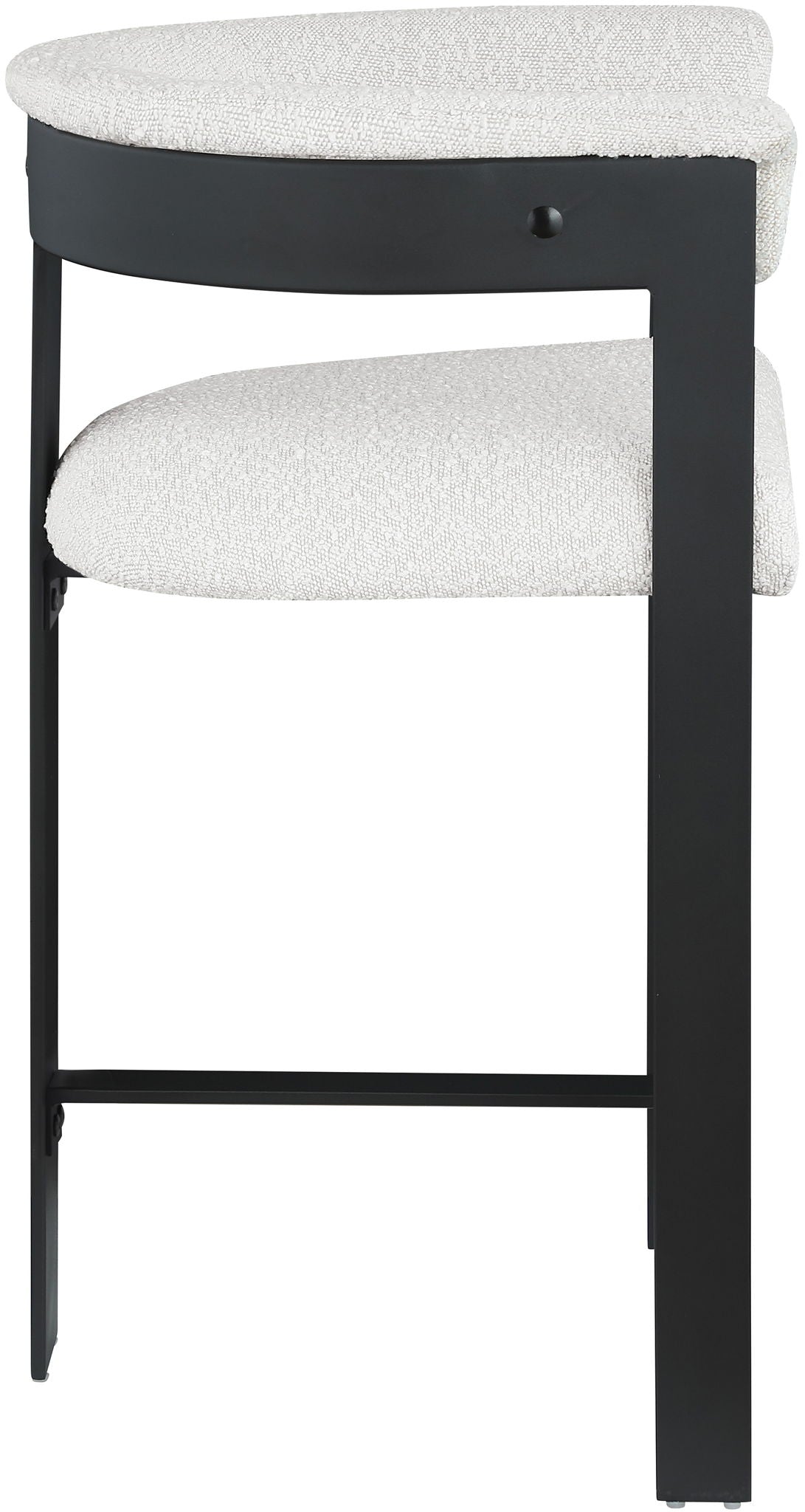 Romeo - Boucle Counter Stool With Black Base (Set of 2) - Urban Living Furniture (Los Angeles, CA)