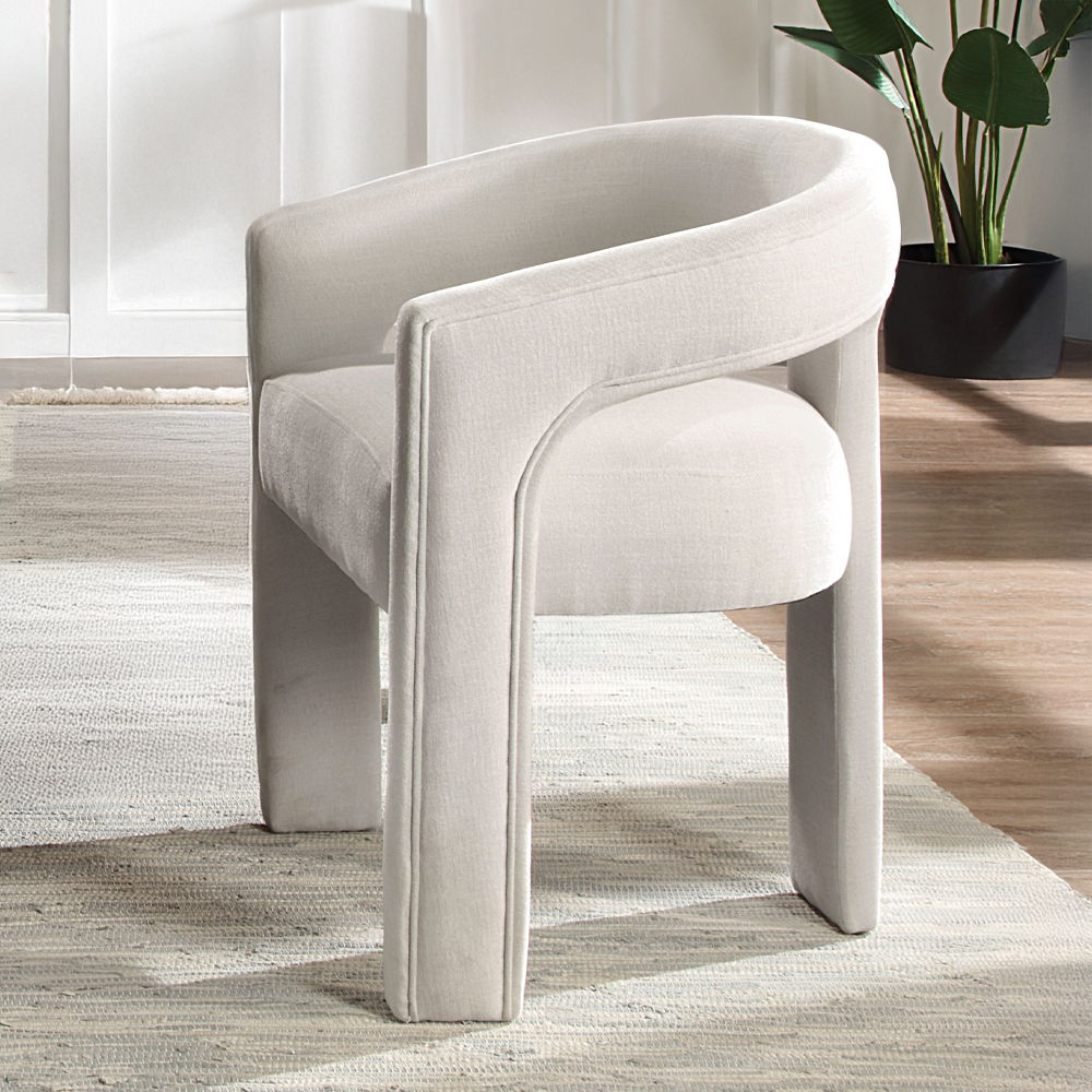 Gamarya - Side Chair (Set of 2) - White Chenille - Urban Living Furniture (Los Angeles, CA)