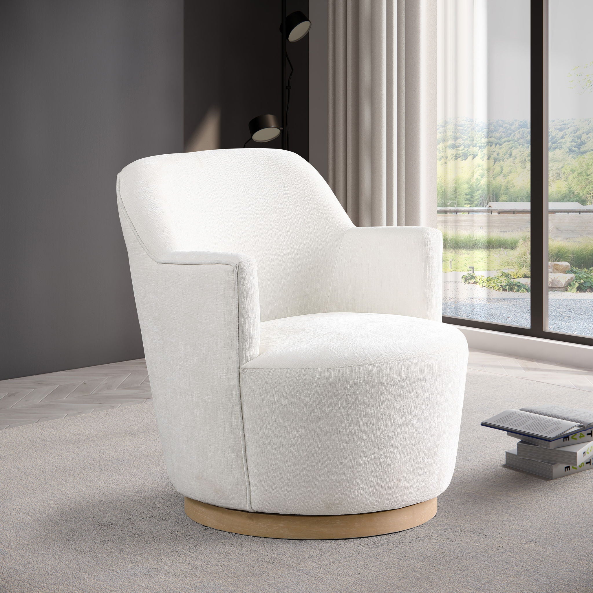 Clarita - Chenille Swivel Accent Chair - Urban Living Furniture (Los Angeles, CA)