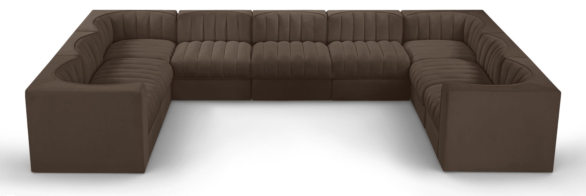 Rummi - Velvet Performance Fabric Upholstered 9 Piece Modular Sectional - Urban Living Furniture (Los Angeles, CA)