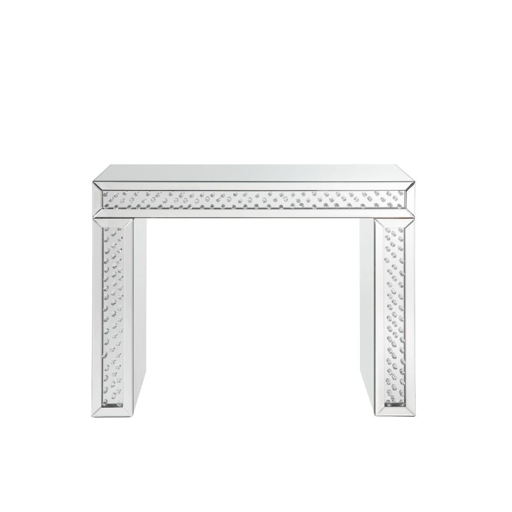Nysa - 31" Vanity Desk - Mirrored & Faux Crystals - Urban Living Furniture (Los Angeles, CA)