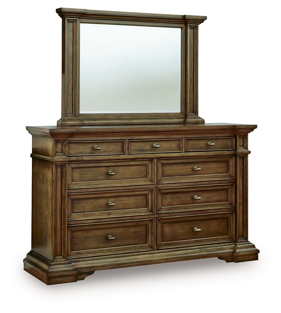 Frantanna - 3 Pc. - Queen Panel Bed, Dresser And Mirror - Brown