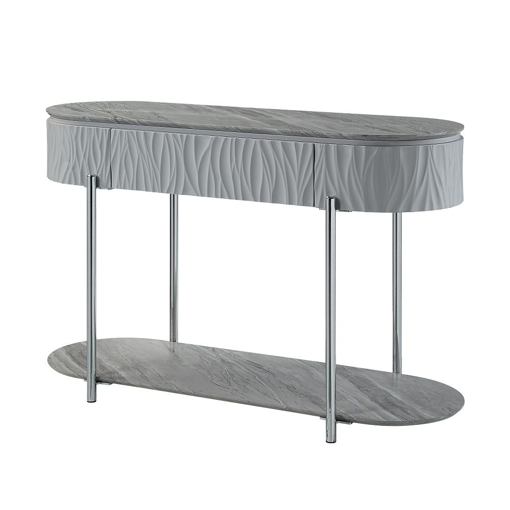 Yukino - Sofa Table - Gray High & Chrome - Urban Living Furniture (Los Angeles, CA)