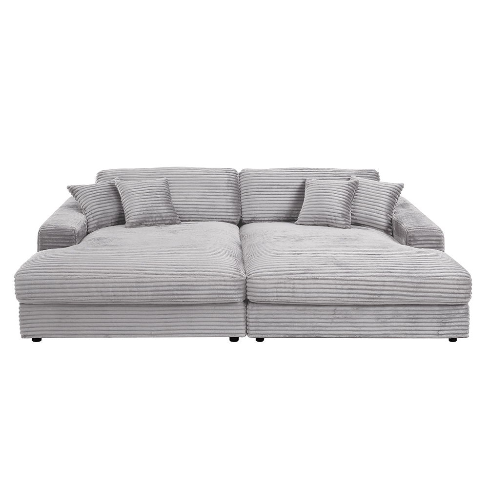 Hilde - Sectional Sofa With 4 Pillows - Gray - Urban Living Furniture (Los Angeles, CA)