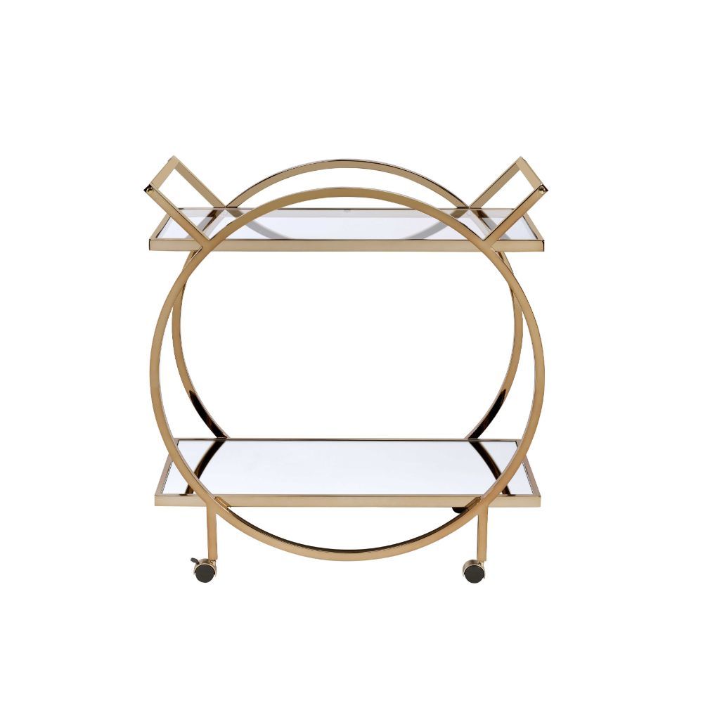Traverse - Serving Cart - Mirrored & Champagne - Urban Living Furniture (Los Angeles, CA)
