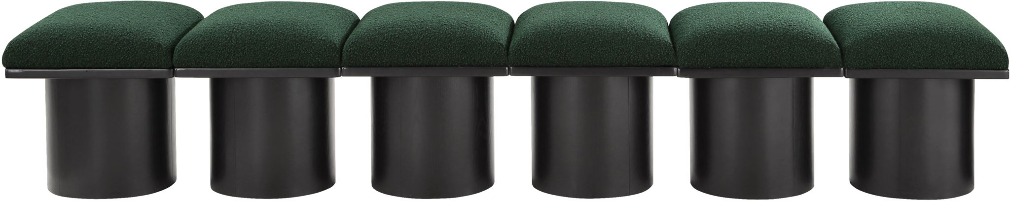 Pavilion - 6 Piece Modular Bench With Black Base