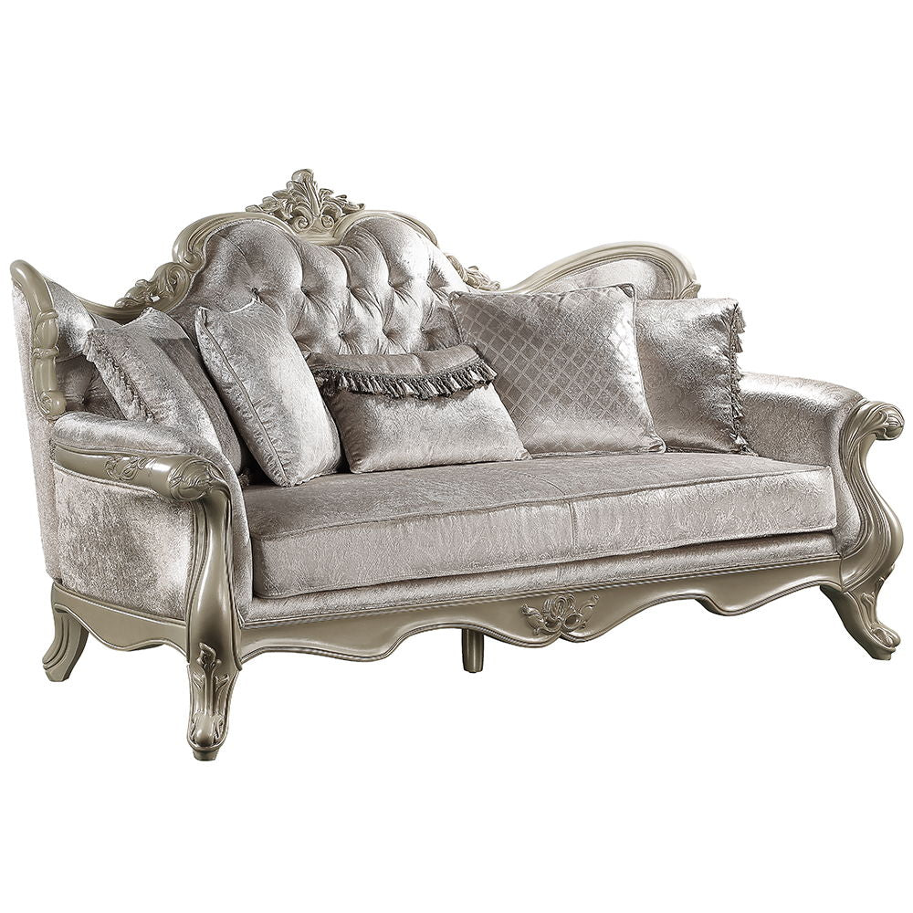 Libertee - Sofa With 5 Pillows - Beige Fabric & Champagne - Urban Living Furniture (Los Angeles, CA)