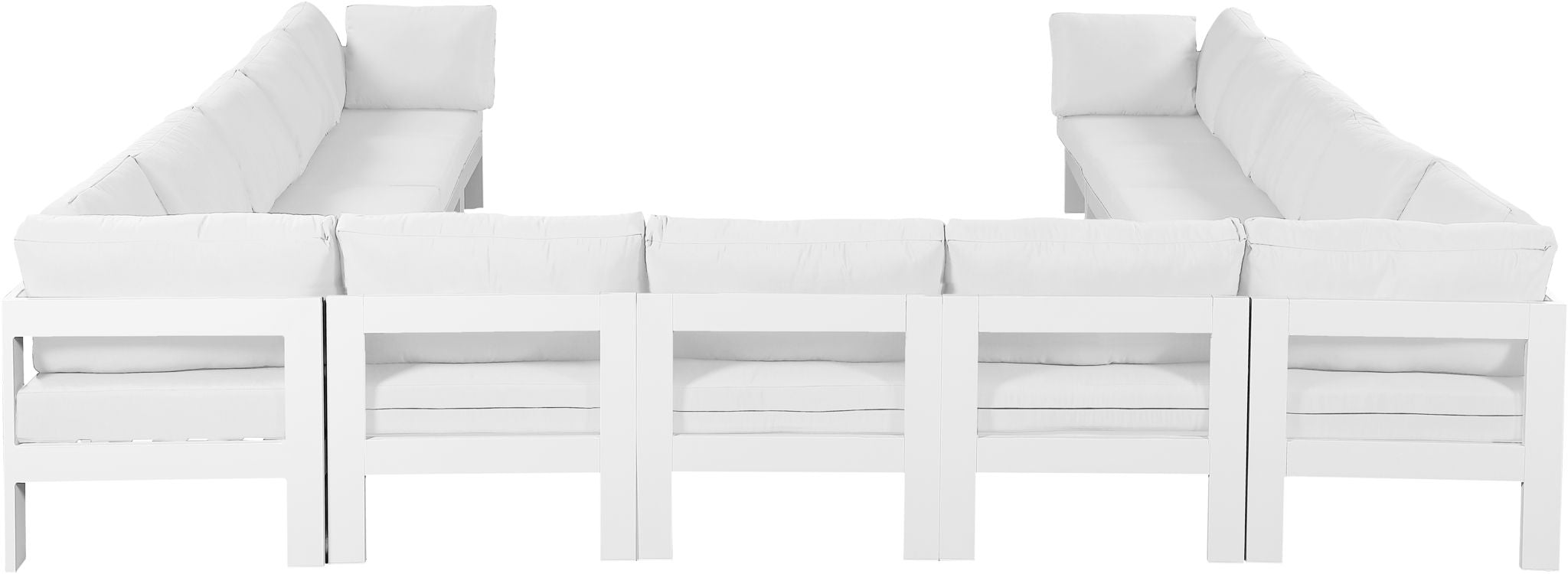 Nizuc - Outdoor Patio 13 Piece Modular Sectional With White Frame - Urban Living Furniture (Los Angeles, CA)