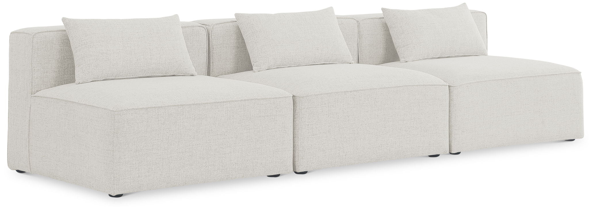 Cube - Linen Modular 3 Seat Armless Sofa - Urban Living Furniture (Los Angeles, CA)
