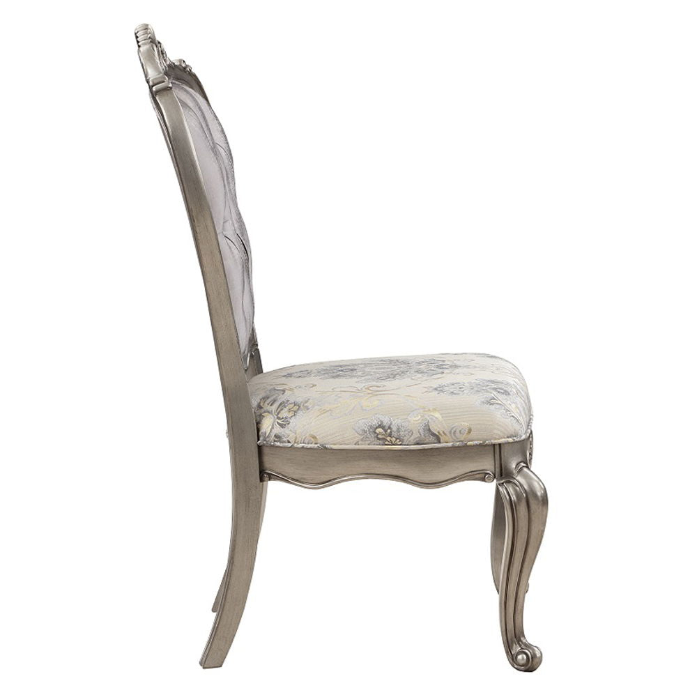 Ariadne - Side Chair (Set of 2) - Velvet & Antique Platinum - Urban Living Furniture (Los Angeles, CA)