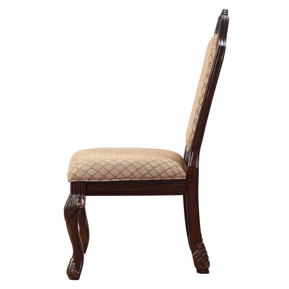 Chateau De Ville - Side Chair (Set of 2) - Fabric & Espresso Finish - Urban Living Furniture (Los Angeles, CA)