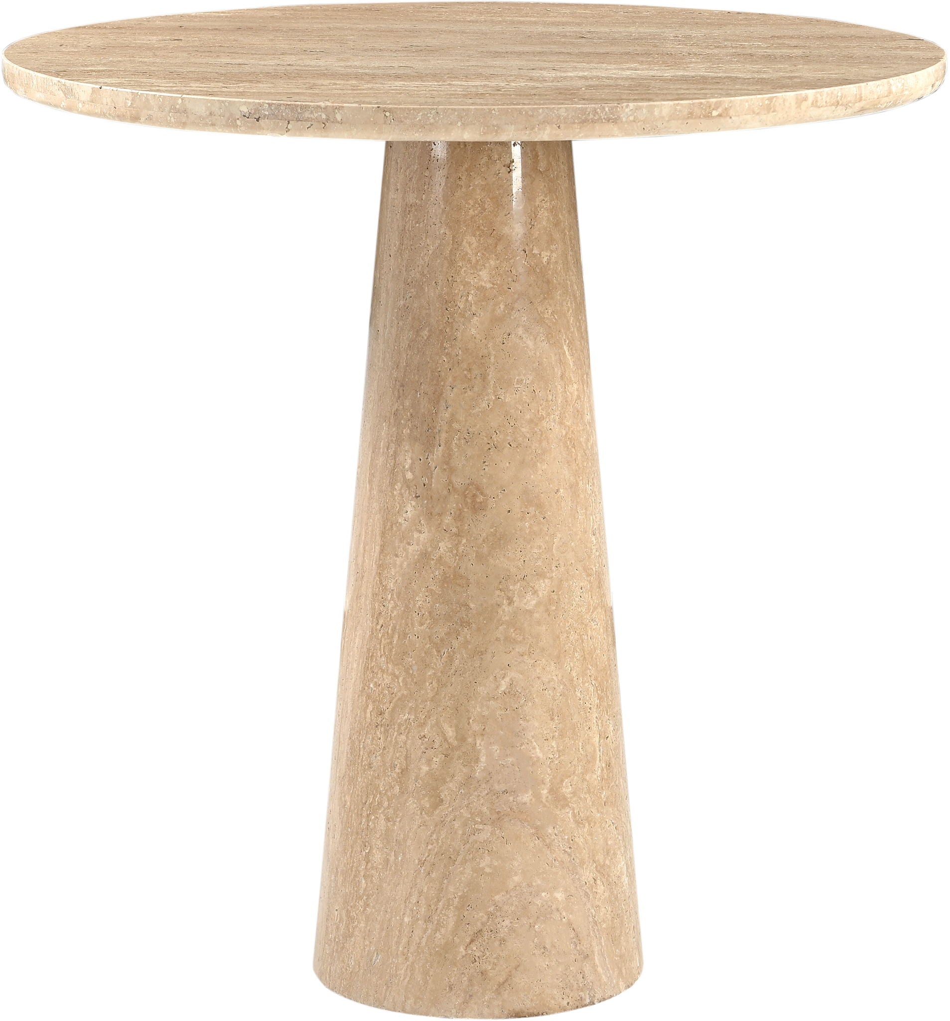 Fontelina - 30" Genuine Bistro Dining Table - Travertine - Urban Living Furniture (Los Angeles, CA)