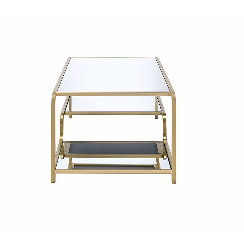 Astrid - Coffee Table - Mirrored & Gold - Urban Living Furniture (Los Angeles, CA)