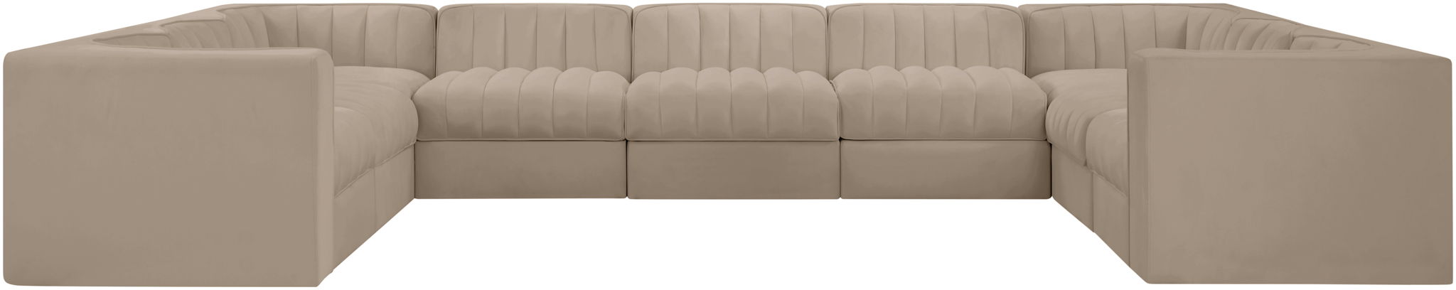 Rummi - Velvet Performance Fabric Upholstered 9 Piece Modular Sectional - Urban Living Furniture (Los Angeles, CA)