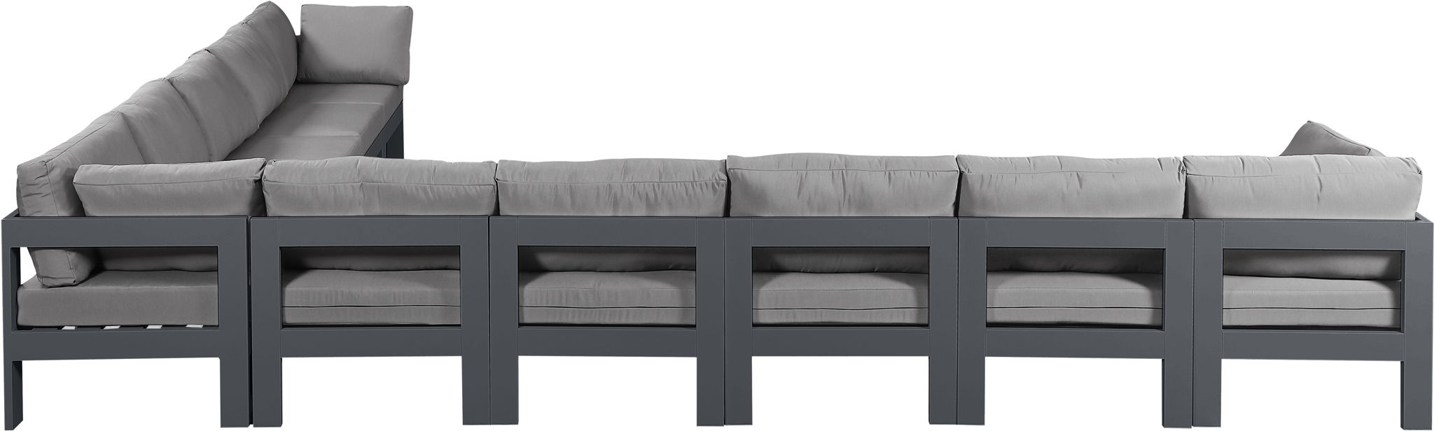 Nizuc - Outdoor Patio 10 Piece Modular Sectional With Gray Frame - Urban Living Furniture (Los Angeles, CA)