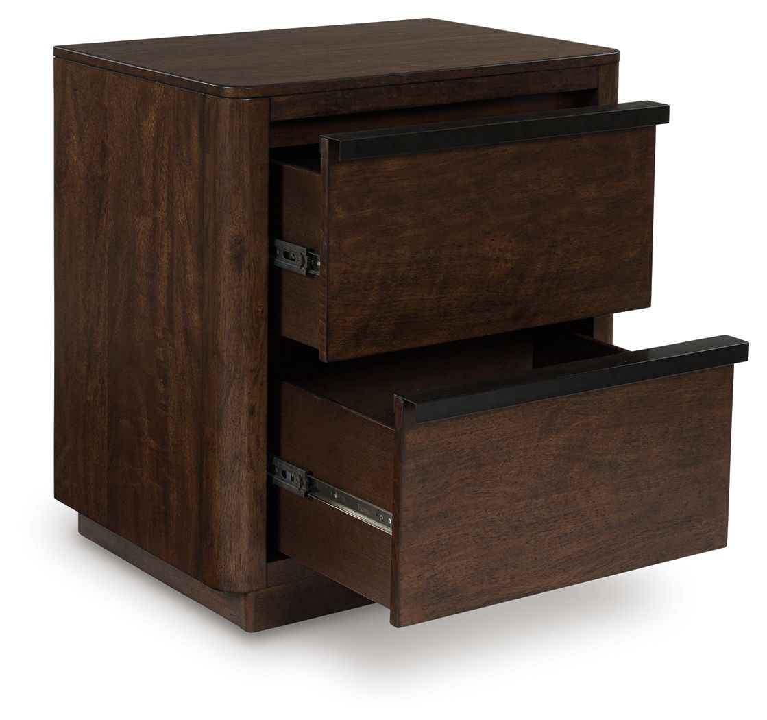 Dilenno - Dark Brown - Two Drawer Night Stand - Urban Living Furniture (Los Angeles, CA)