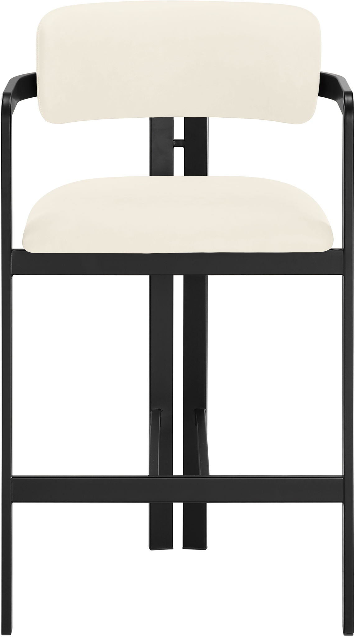 Aurum - Vegan Leather Upholstered Counter Stool With Graphite Black Base