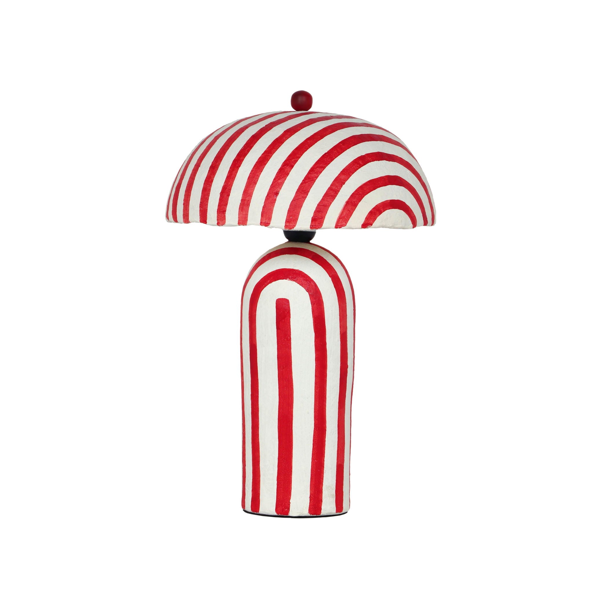 Maiori - Striped Papier Mache Table Lamp - Urban Living Furniture (Los Angeles, CA)
