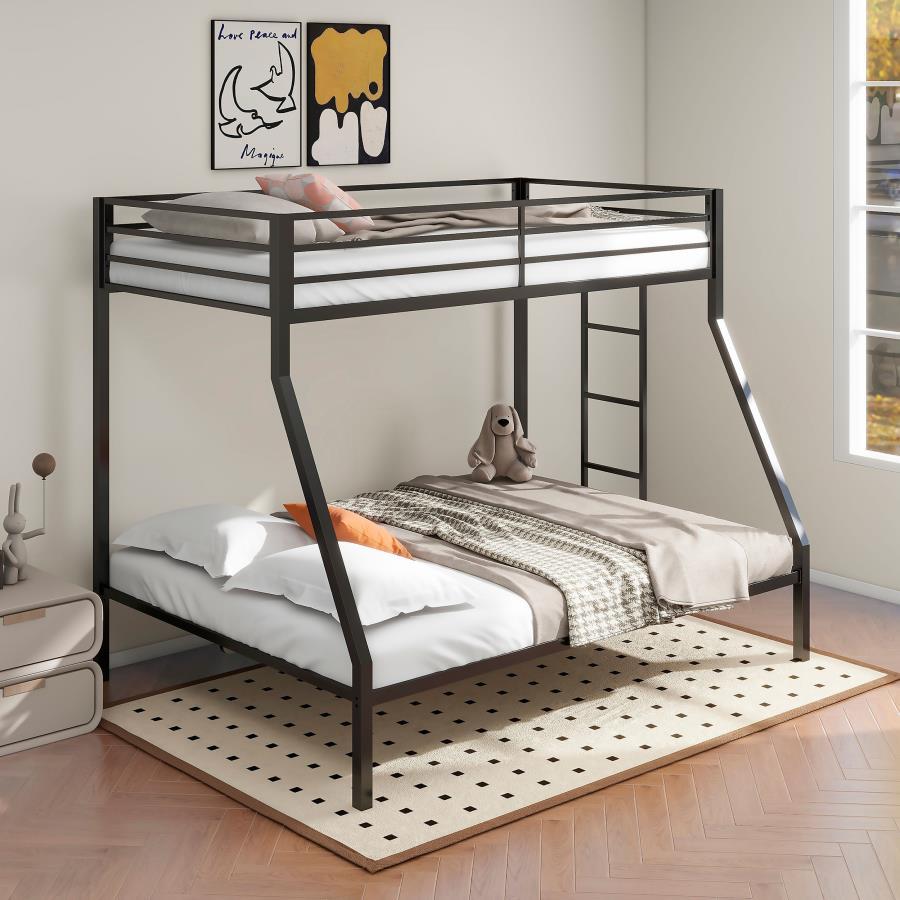 Alevera - Metal Bunk Bed With Ladder - Urban Living Furniture (Los Angeles, CA)