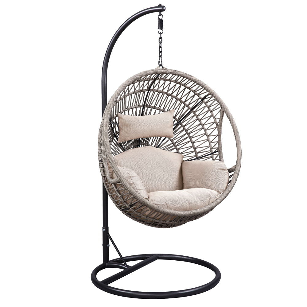 Vasant - Hanging Chair - Beige Fabric & Rope - Urban Living Furniture (Los Angeles, CA)