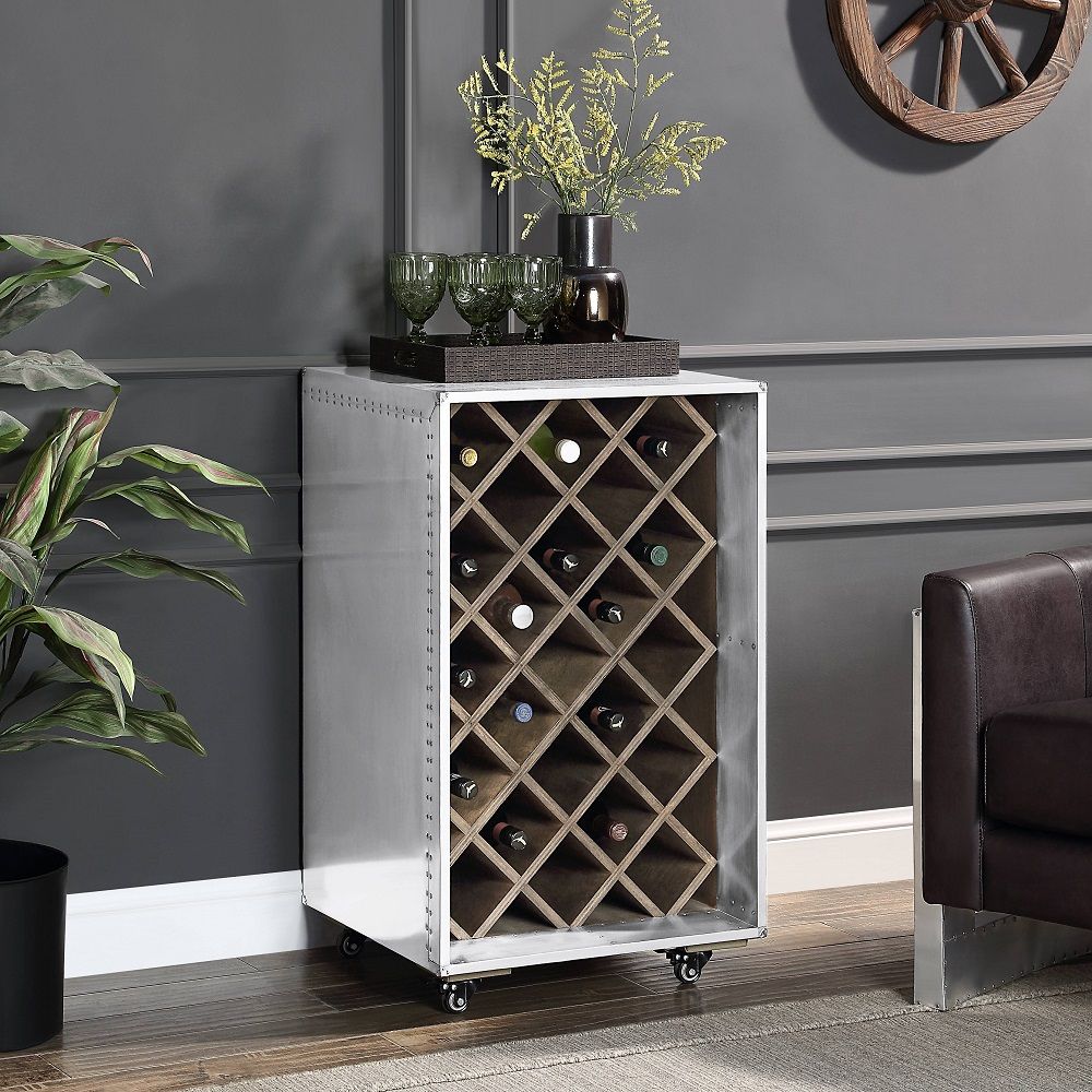 Raini - Wine Cabinet - Aluminum - Urban Living Furniture (Los Angeles, CA)
