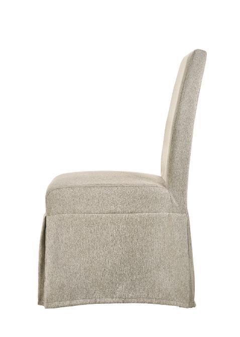 Faustine - 40" Side Chair (Set of 2) - Tan Fabric & Salvaged Light Oak - Urban Living Furniture (Los Angeles, CA)