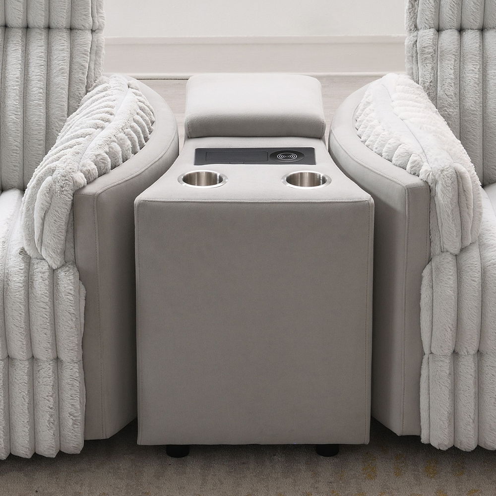 Emee - Console With USB - Gray Corduroy - Urban Living Furniture (Los Angeles, CA)