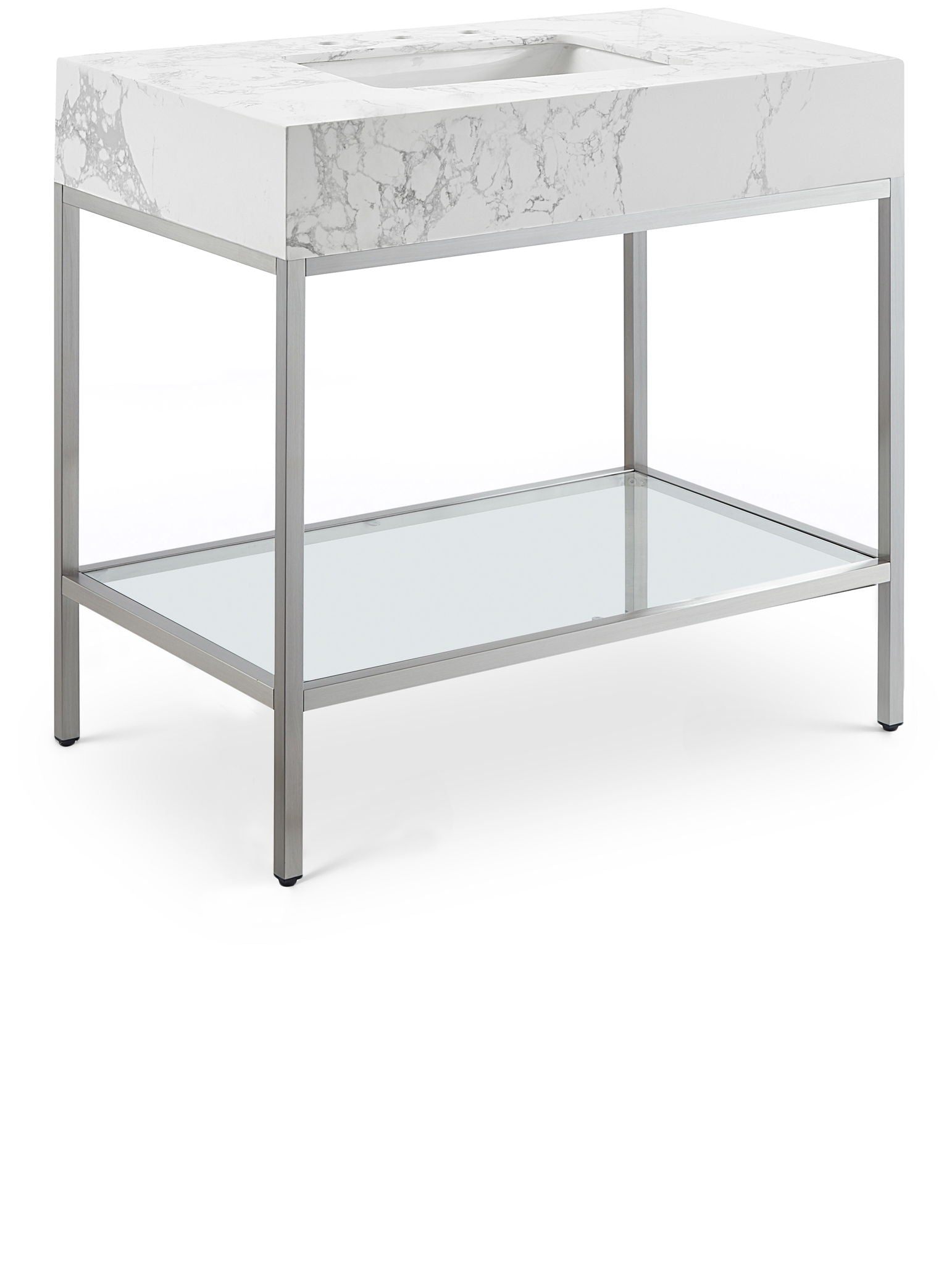 Marmo - Engineered Marble Bathroom Vanity With Chrome Base - Urban Living Furniture (Los Angeles, CA)