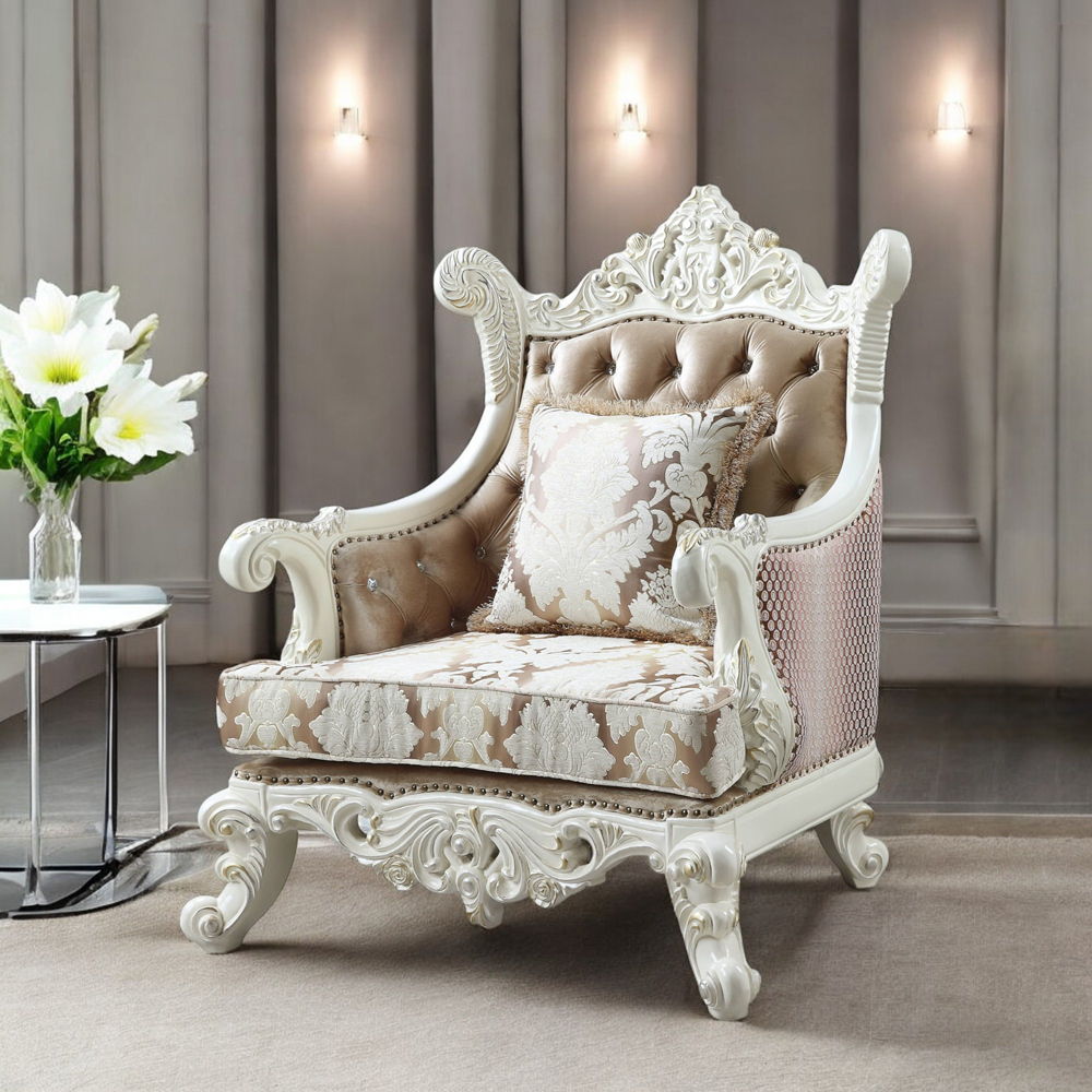 Vanaheim - Chair With Pillow - Fabric & Antique White - Urban Living Furniture (Los Angeles, CA)