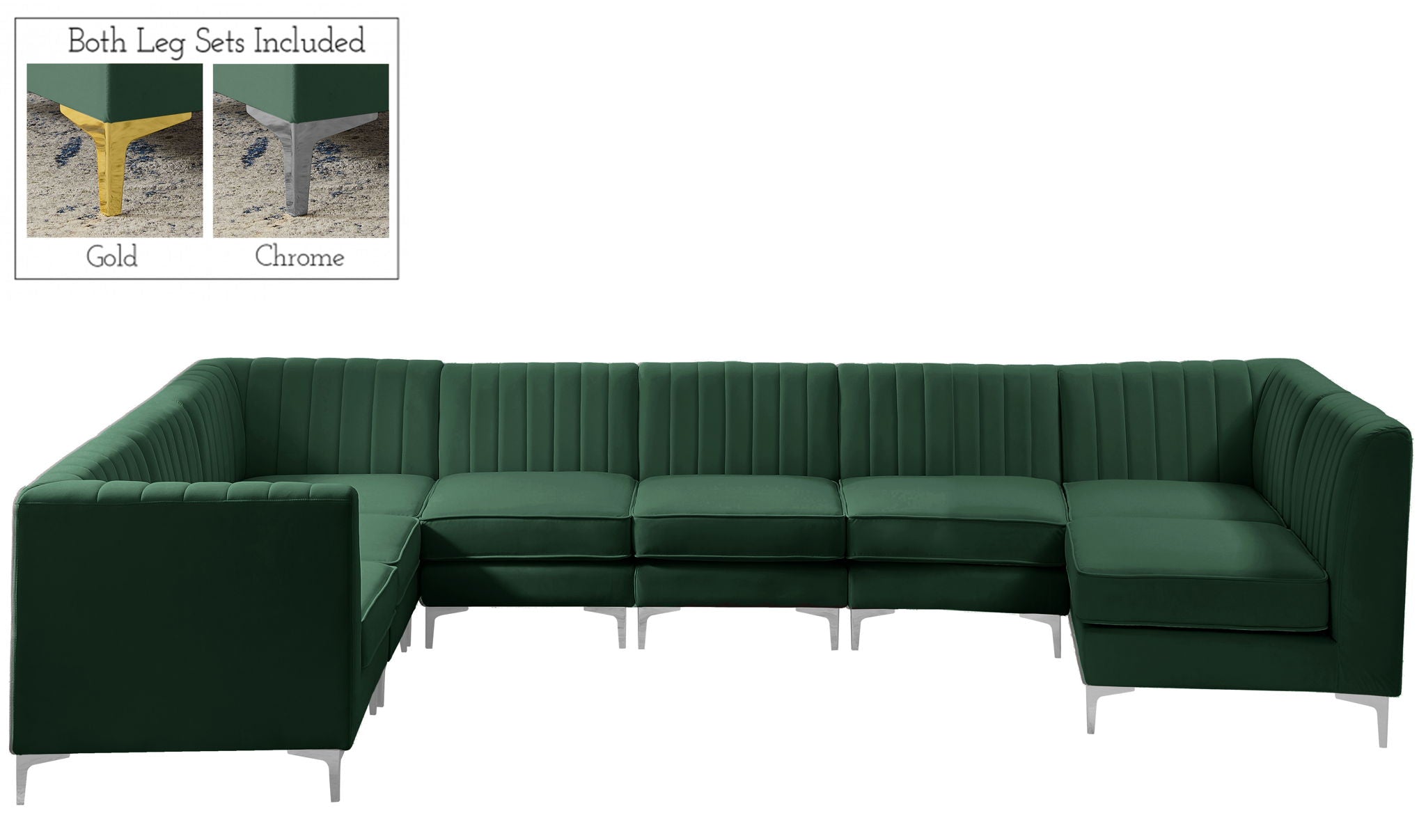 Alina - 8 Piece Velvet Modular Sectional - Urban Living Furniture (Los Angeles, CA)