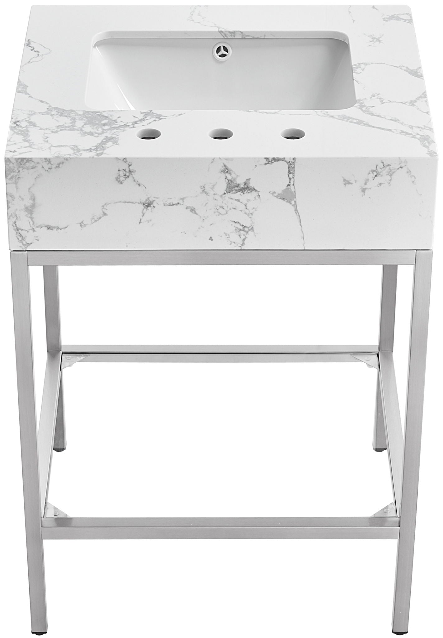 Marmo - Engineered Marble Bathroom Vanity With Chrome Base - Urban Living Furniture (Los Angeles, CA)