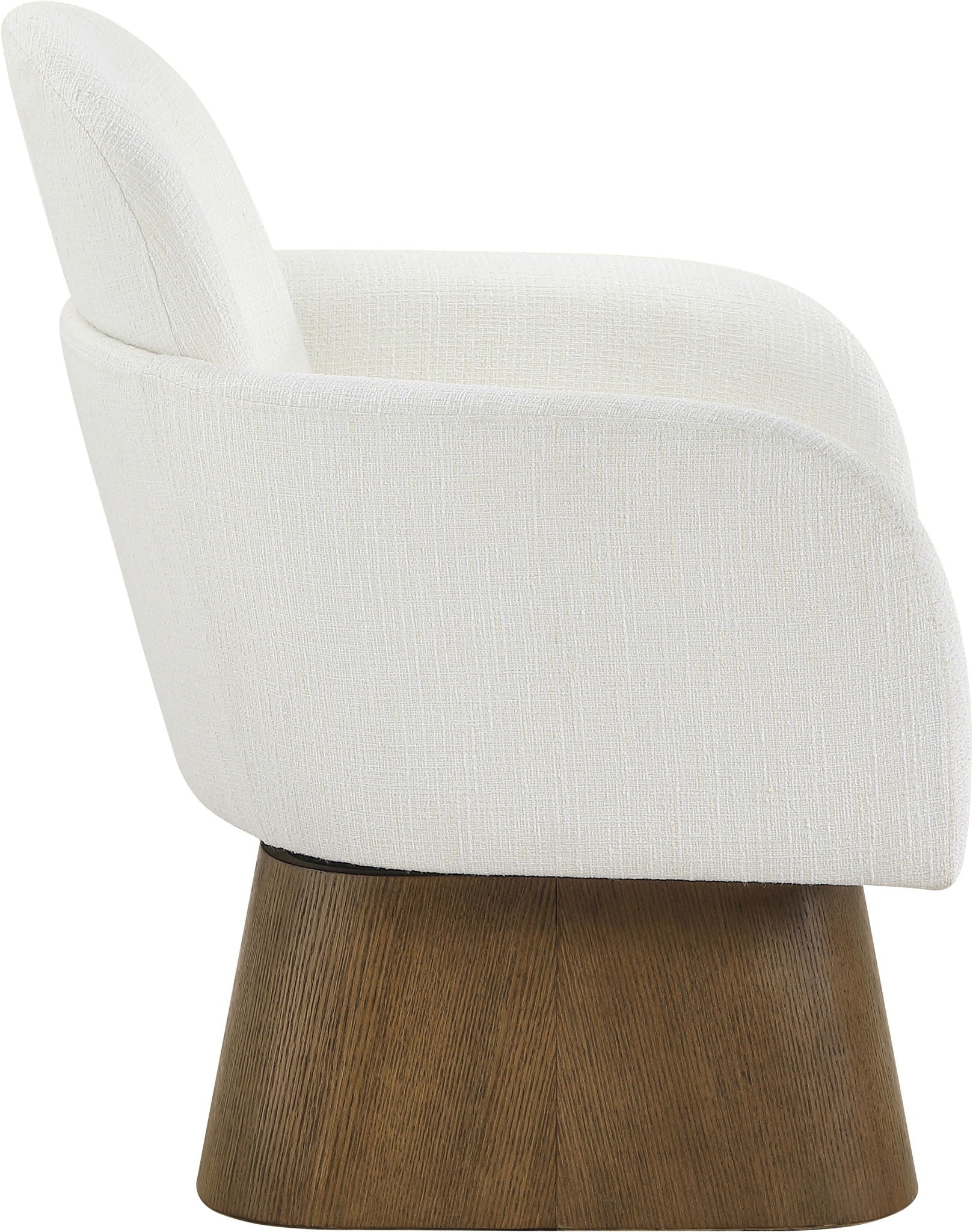 Marlowe - Linen Textured Fabric Upholstered Swivel Accent Chair - Stained Brown - Urban Living Furniture (Los Angeles, CA)