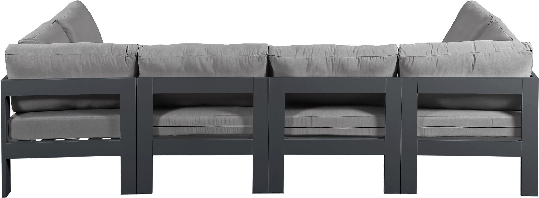 Nizuc - Outdoor Patio 6 Piece Modular Sectional With Gray Frame - Urban Living Furniture (Los Angeles, CA)