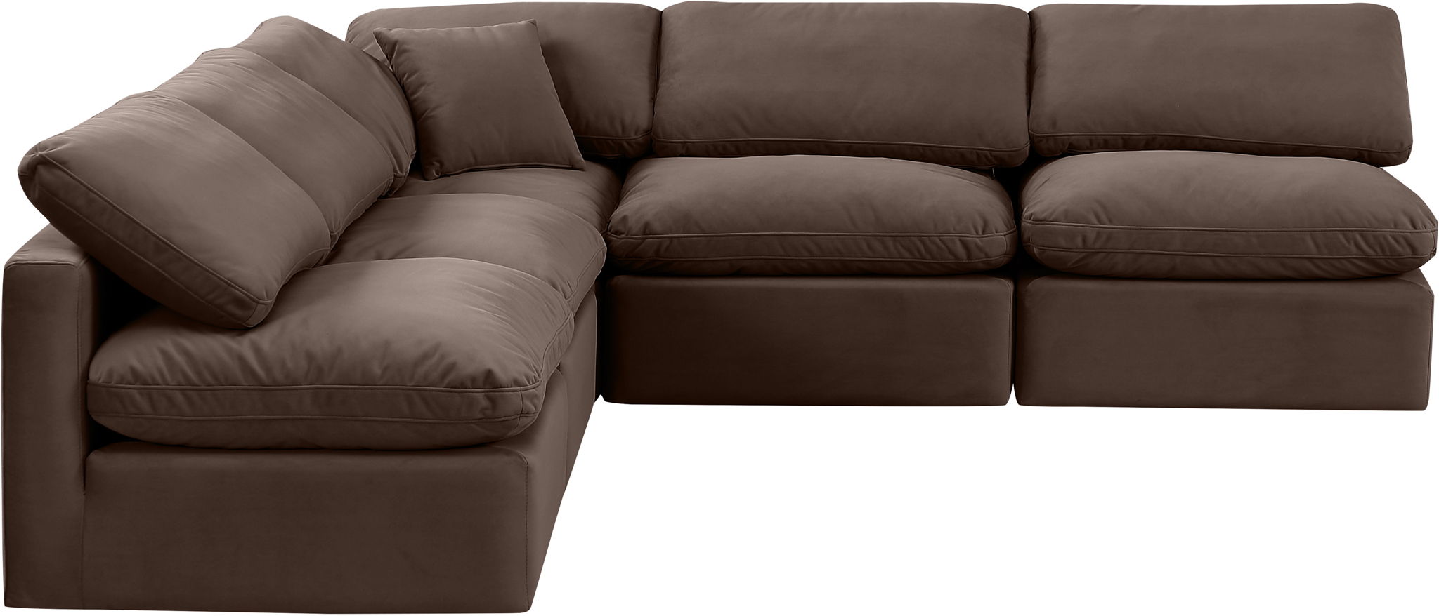 Indulge - Velvet 5 Piece Modular Corner Armless Sectional - Urban Living Furniture (Los Angeles, CA)