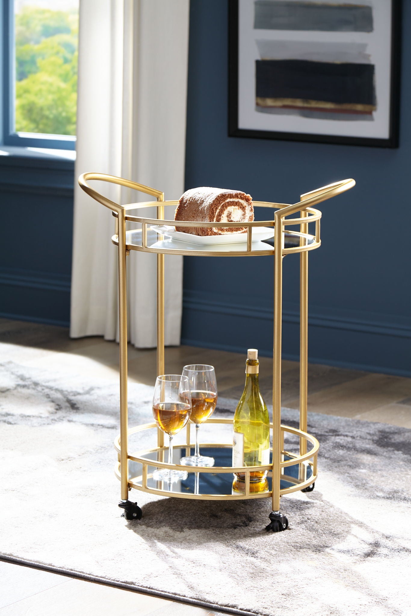 Wynora - Gold - Bar Cart - Urban Living Furniture (Los Angeles, CA)