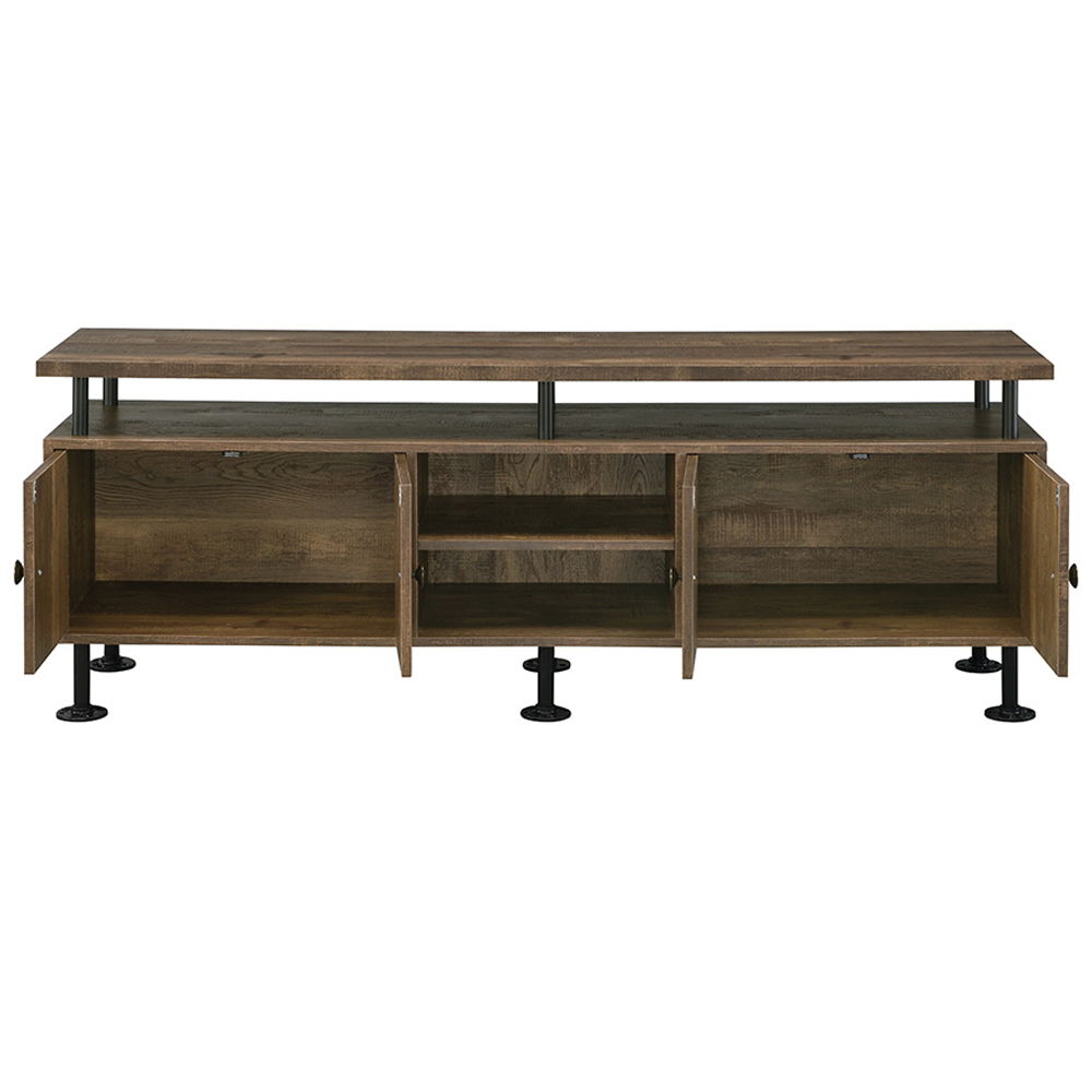 Ensata II - TV Stand - Rustic Oak & Black - Urban Living Furniture (Los Angeles, CA)