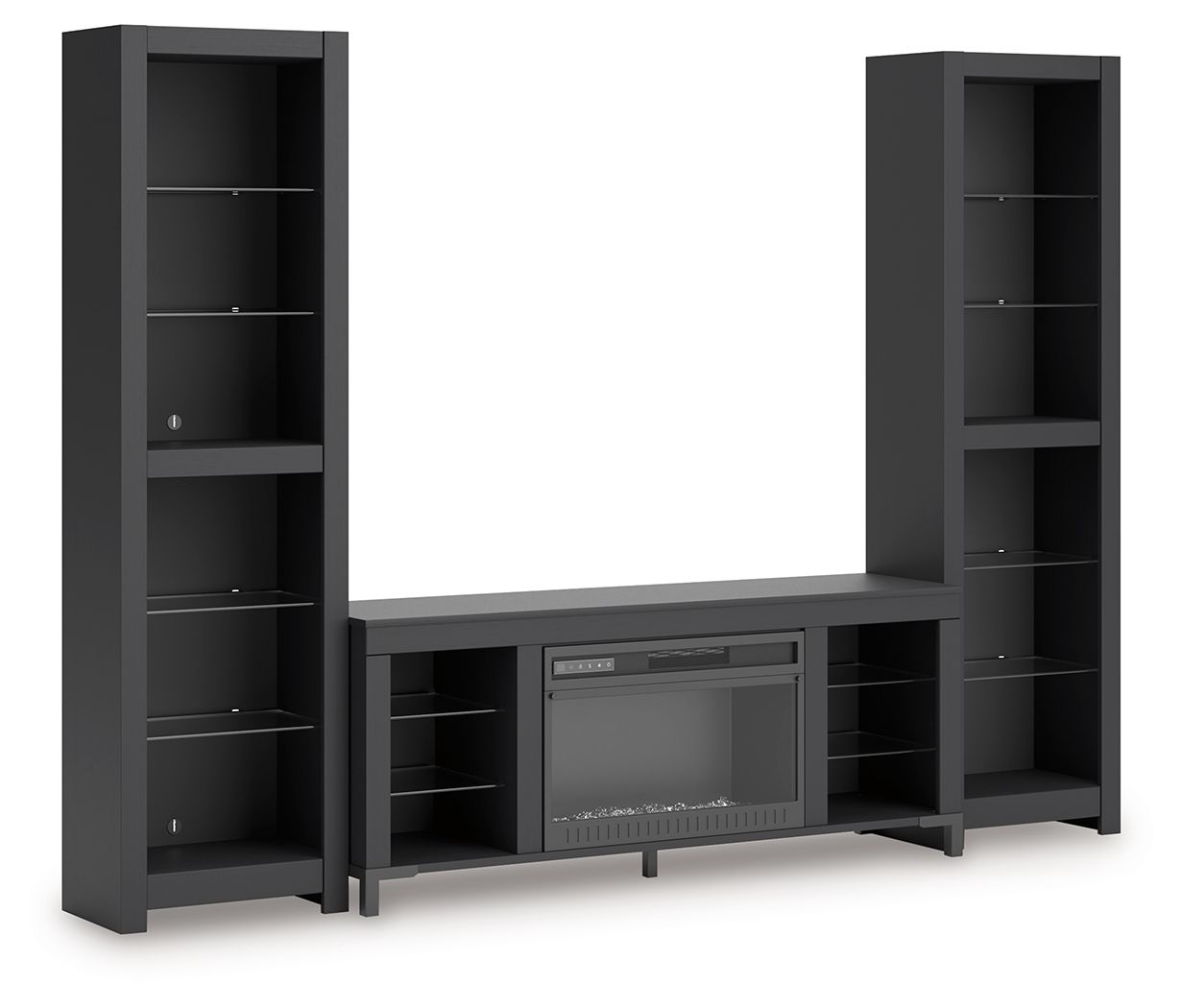 Cayberry - Black - 3-Piece Entertainment Center With Electric Fireplace - Urban Living Furniture (Los Angeles, CA)