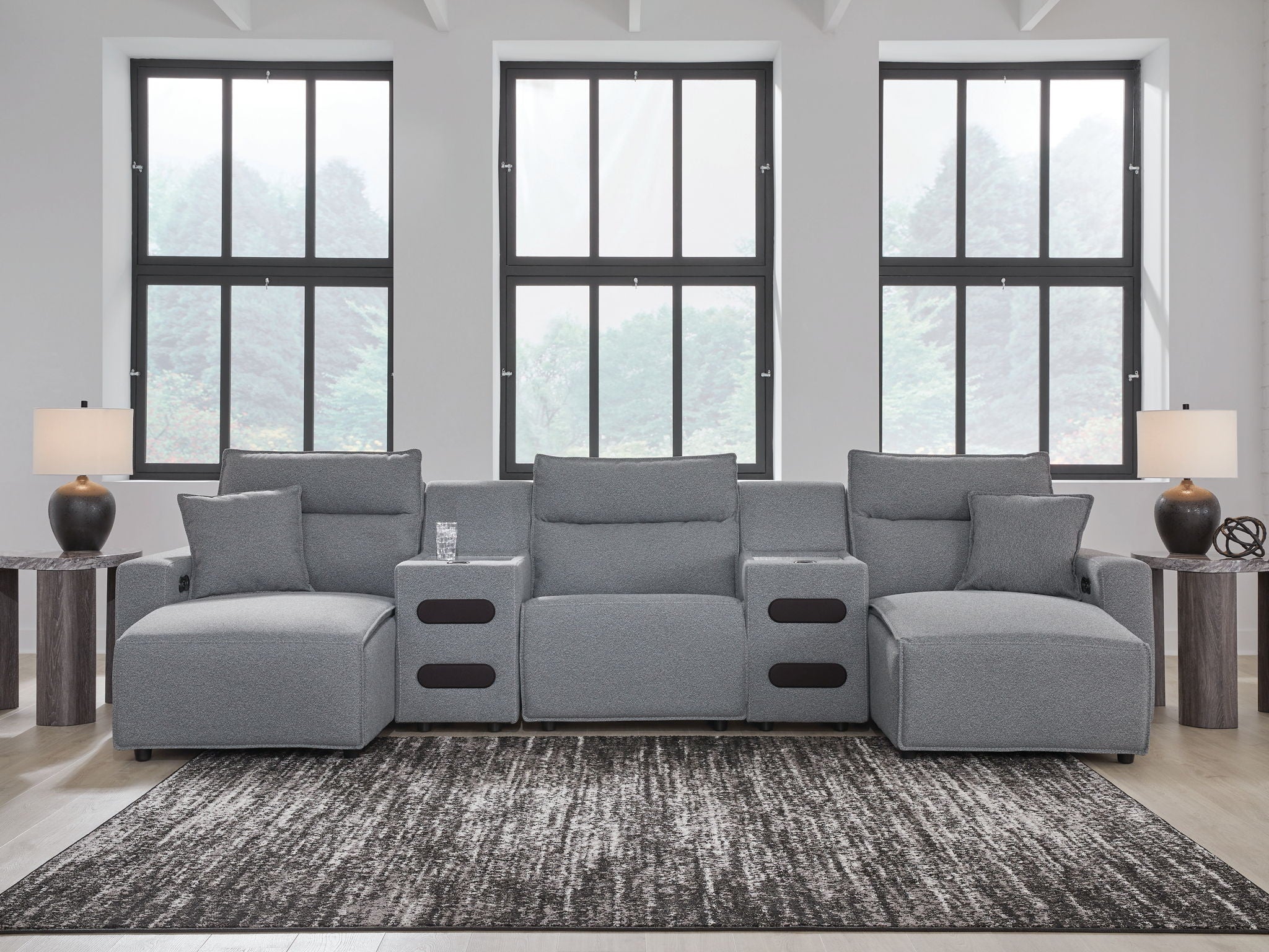 ModMax II - Salt And Pepper - Reclining Sectional - Urban Living Furniture (Los Angeles, CA)