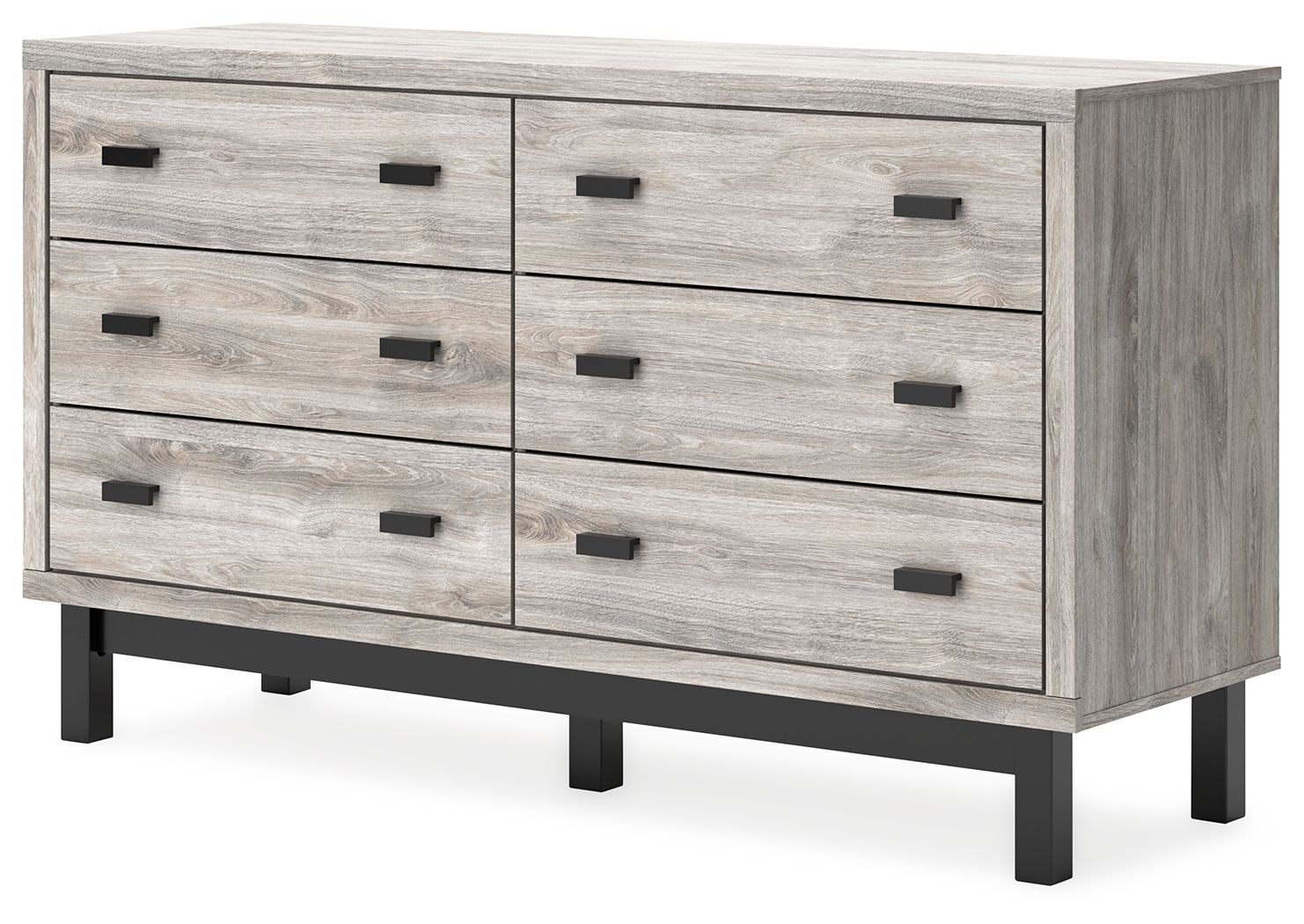 Vessalli - Black / Gray - Six Drawer Dresser - Urban Living Furniture (Los Angeles, CA)