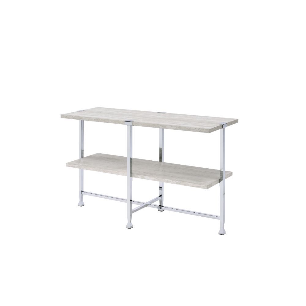 Brecon - Sofa Table - White Oak & Chrome - Urban Living Furniture (Los Angeles, CA)
