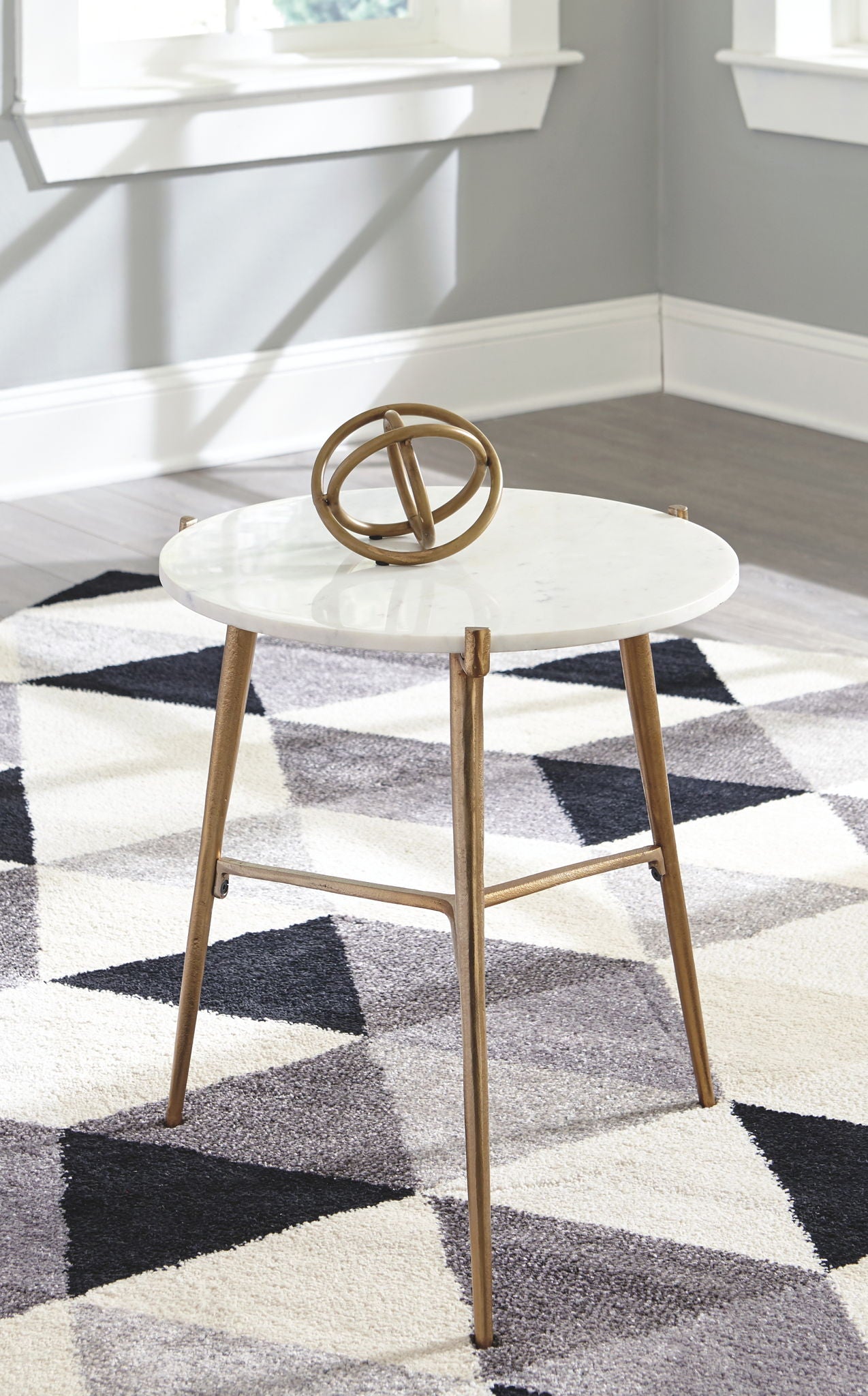 Chadton - White / Gold Finish - Accent Table - Urban Living Furniture (Los Angeles, CA)