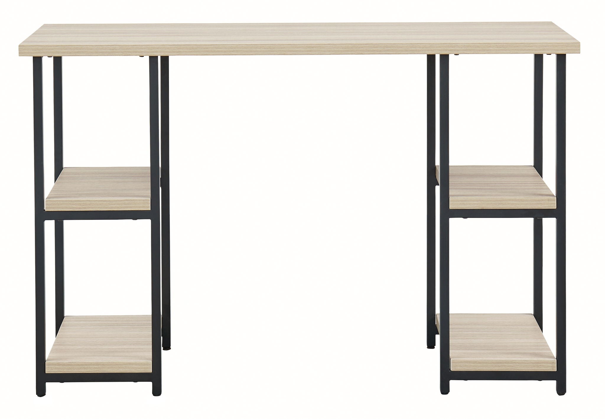Waylowe - Natural / Black - Home Office Desk - Double-Shelf Pedestal - Urban Living Furniture (Los Angeles, CA)
