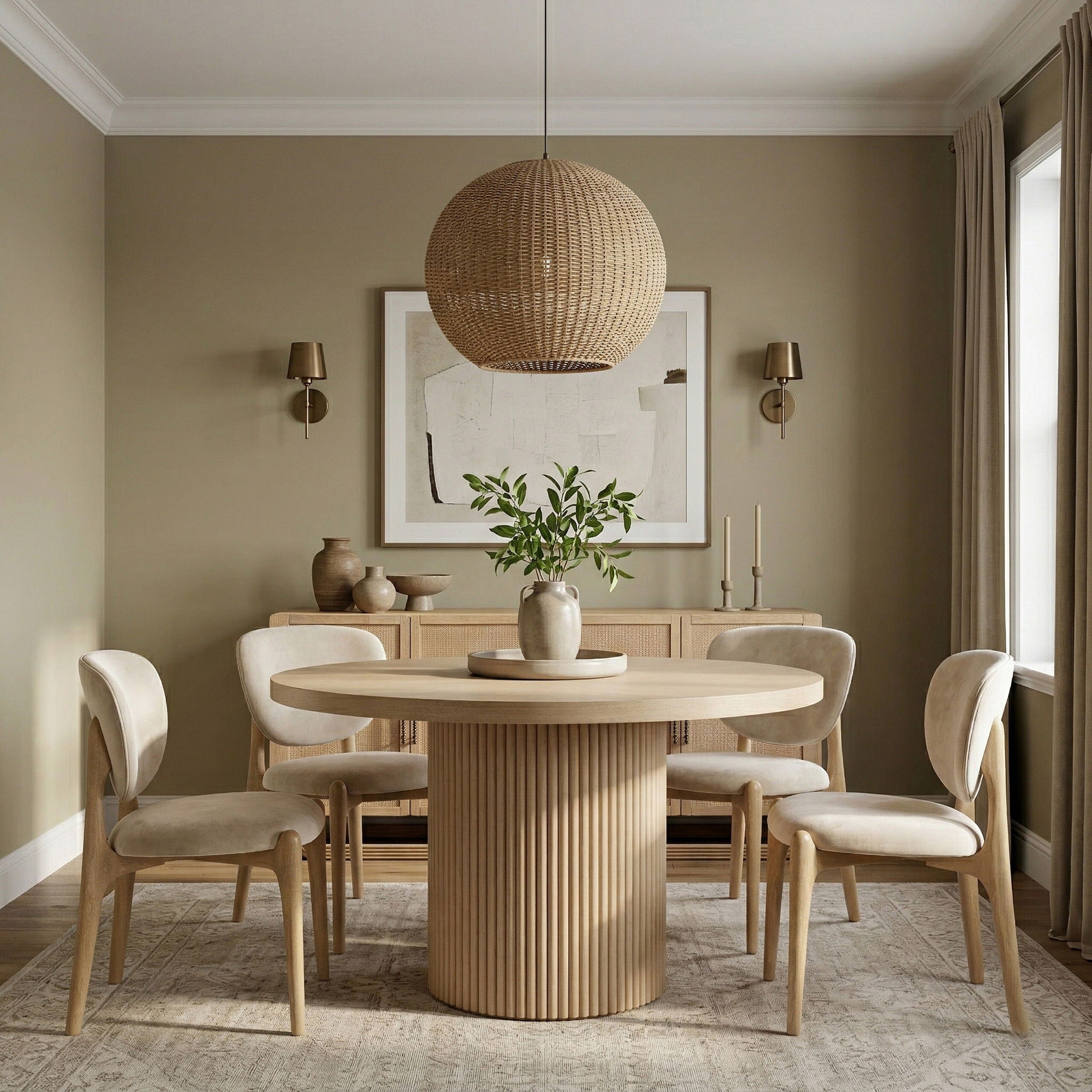 Velora - Upholstered Dining Chair (Set of 2) - Natural Base - Urban Living Furniture (Los Angeles, CA)
