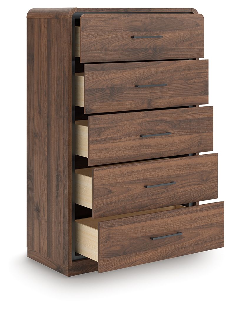 Fortlorn - Walnut Brown - Five Drawer Chest - Urban Living Furniture (Los Angeles, CA)